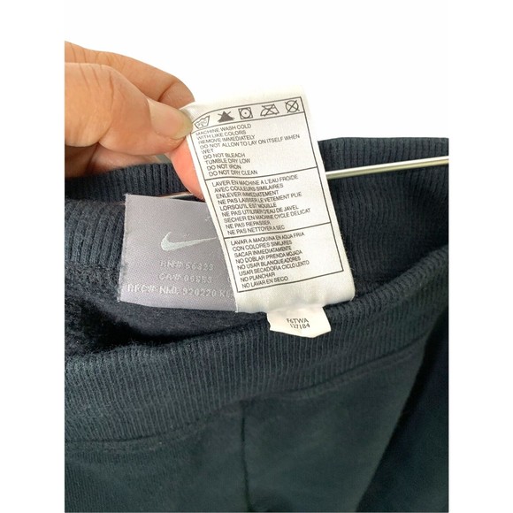 NIKE Wide Leg Fleece Pants Women’s Black M Medium Comfy Drawstrings Thick - Picture 11 of 12